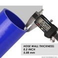 thumbnail image 3 of DNA Motoring SH-25-45-BL 2.5" 3-PLY 45 DEGREE ELBOW TURBO/INTAKE PIPING SILICONE COUPLER HOSE/PIPE BLUE, 3 of 6