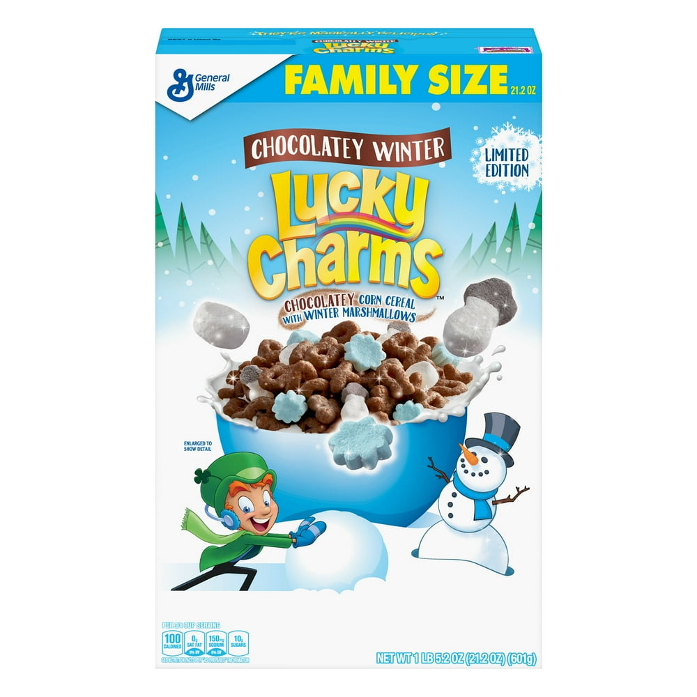 Special Edition Chocolatey Winter Lucky Charms Cereal, 21.2 OZ