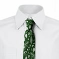 thumbnail image 3 of Necktie, Leaves Twigs Beatles, 3.7", Dark Forest Green White, by Ambesonne, 3 of 4