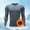 Gray, variant on Zylanna Men's Long Sleeve T-Shirts, Crew Neck Solid Color Activewear Fleece Lined Casual Tops for Sport Gray