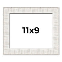 11x9 Frame White Sonoma Rustic Wood Picture Frame | 1.5 Inch Moulding Width | Complete with UV
