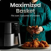 Chefman Turbofry Touch XL 8 Qt. Air Fryer With Digital Controls - Stainless Steel