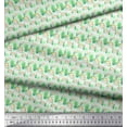 thumbnail image 3 of Soimoi Green Poly Georgette Fabric Shells Ocean Print Fabric by Yard 42 Inch Wide, 3 of 3