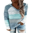 thumbnail image 1 of POINTERTECK Women‘s Hooded Sweater Rib Knitted Long Sleeve Loose Fitting Pullover with Hood, 1 of 6