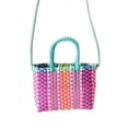 thumbnail image 1 of Bolso tejido colorido con tira de plástico, pequeño y bonito bolso cuadrado de moda para playa de verano, 1 of 5