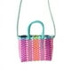 thumbnail image 1 of Verdant Touch Bolsa tejida de plástico colorido con asa de tira, pequeña, bonita bolsa cuadrada de moda para verano, playa, verde y rojo rosa, multicolor, 60_x_180_cm, 1 of 5