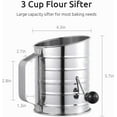 thumbnail image 2 of U-Taste Stainless Steel 3 Cup Flour Sifter with 4 Wire Agitators, Dishwasher Safe, 2 of 7