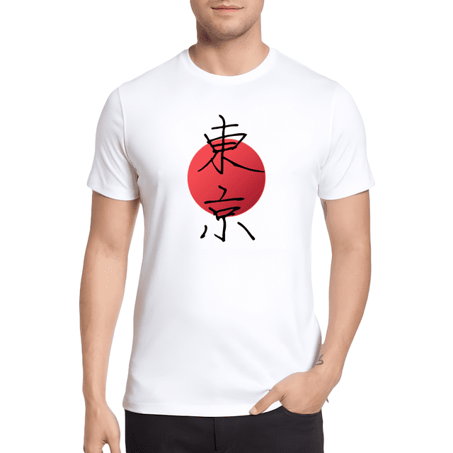 Playera Blanca Camiseta Unisex Estampado Japón