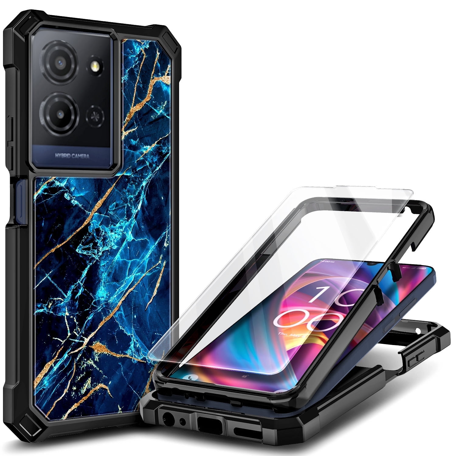 NGB SUPREMACY For TCL K32 5G / K33 5G Phone Case Tempered Glass Screen Protector Full-Body Protective Shockproof Bumper TCL K32/K33 Case Cover