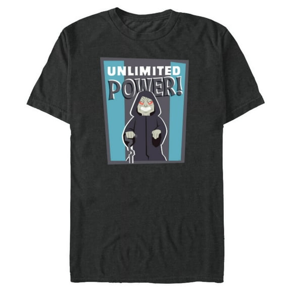 Star Wars Emperor Palpatine Darth Sidious Unlimited Power - Short Sleeve Blended T-Shirt for Adults - Customized-Dark Heather
