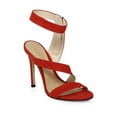 thumbnail image 1 of SCHUTZ Lauanne Scarlet Red Strappy Ankle Strap Open Toe Stiletto Heel Sandals (Scarlet Red, 9.5), 1 of 3