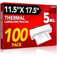 thumbnail image 2 of Tekola 100 Pack Laminating Sheets, Hold 11 x 17 Inch Sheet, 5 Mil Clear Thermal Laminating Pouches 11.5 x 17.5 Inch Lamination Sheet Paper for Laminator, Round Corner, 2 of 6