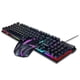 thumbnail image 3 of Juegos de teclado mecánico con cable retroiluminado con LED Rgb para juegos + juegos de ratón para PC y portátil, 3 of 5