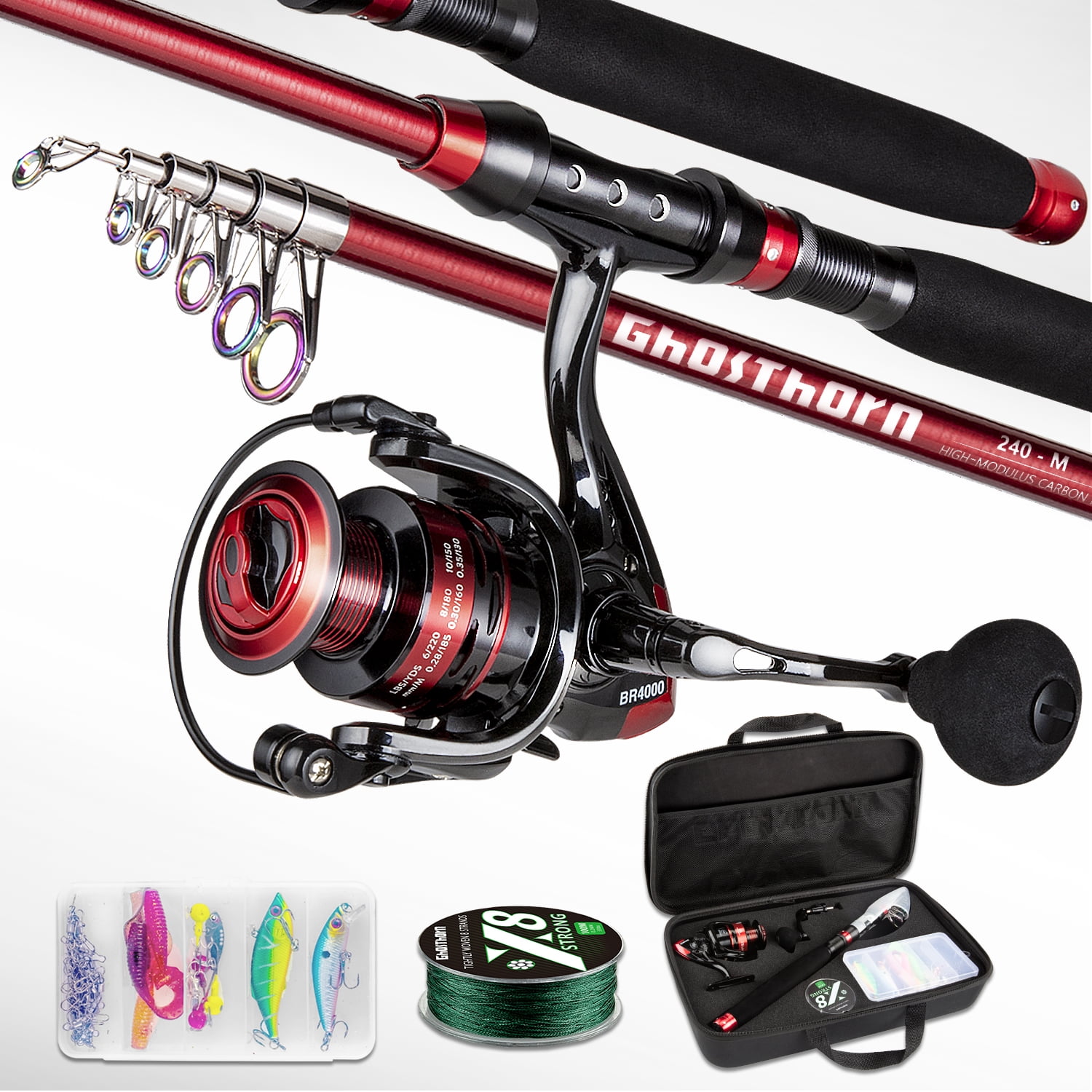 UFFD Fishing Starter Kit for Adults Telescopic Fishing Rod Premium