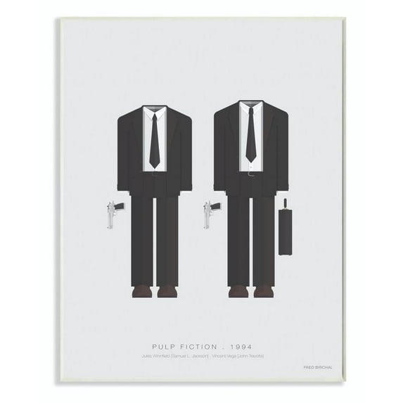 Stupell Industries Pulp Fiction Famous People Characters Fashion Design Wall Plaque by Fred Birchal