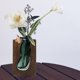 thumbnail image 3 of Florero de cristal, , florero moderno, adorno de mesa para escritorio, TV, armario, dormitorio, mesa de centro, regalo de inauguración de Irregular, 3 of 6