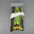 thumbnail image 1 of Ambesonne Nature Bedding Set 3 Pcs, Latent Pavillion Cliff, Twin, Multicolor, 1 of 3
