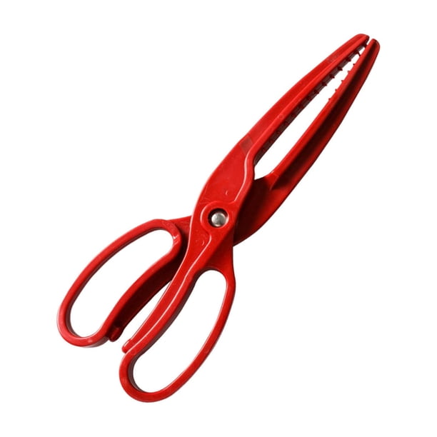 pstuiky Pinza de pesca tipo tijera de plástico ligero, flotante, para control de peces en el agua. Herramienta de pesca para capturar peces.
