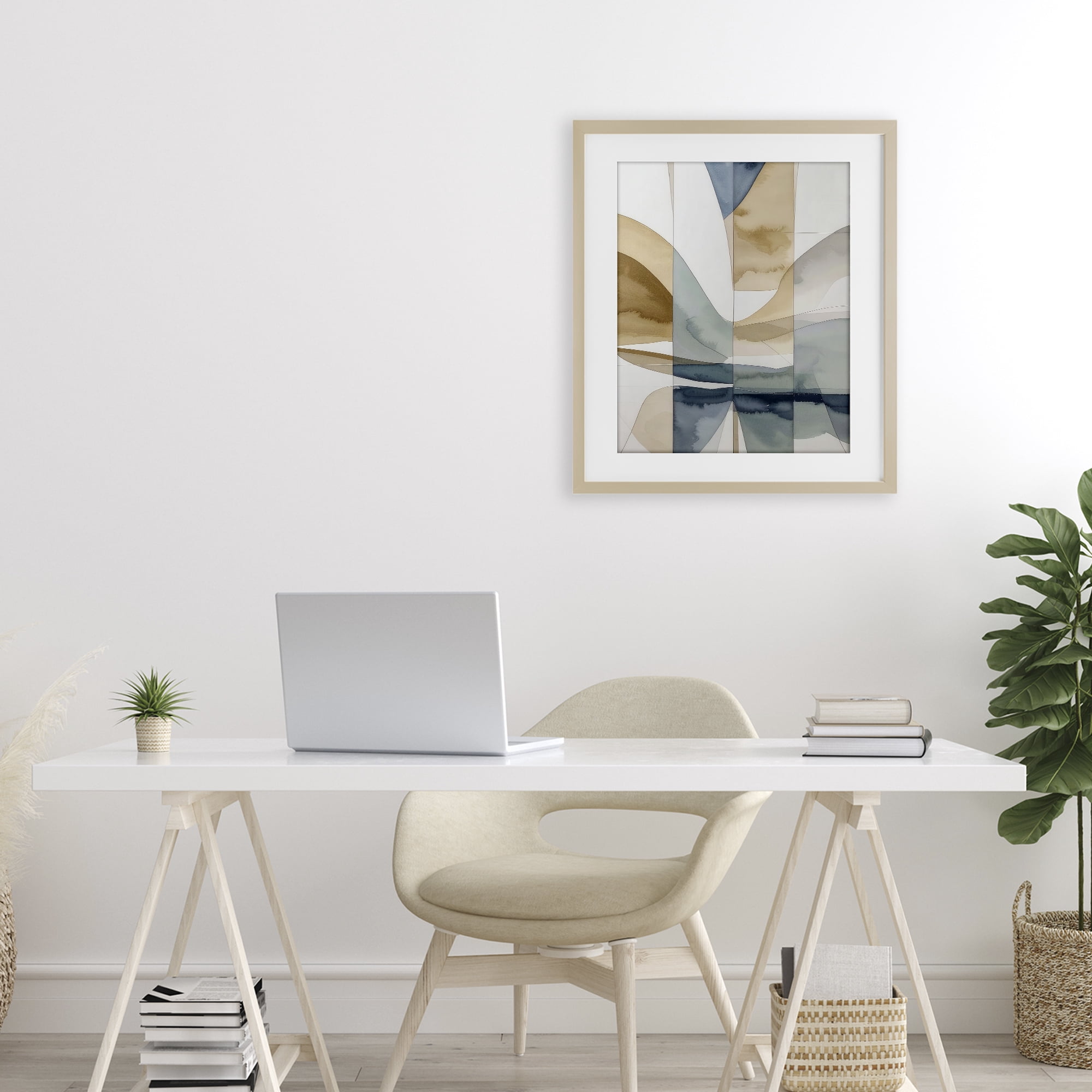 Stupell Industries Geographic Fluid Abstraction Birch Framed Print Under Glass, design by Alonza Saunders