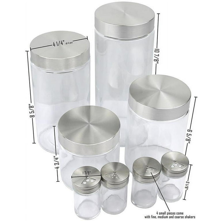 Hexagonal Glass Spice Jar with Metal Lid, 4 oz. - Fante's Kitchen Shop -  Since 1906