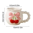 thumbnail image 3 of Deeceymbur Ceramic Coffee Mug for Office Home Use White Beige Color for Hot Cold Beverages Comfortable Grip Handle Design, 3 of 6