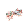 thumbnail image 4 of Baby Girls Tie Up Flower/Flamingo Print Romper with Pompoms + Bowknot Headband, 4 of 9
