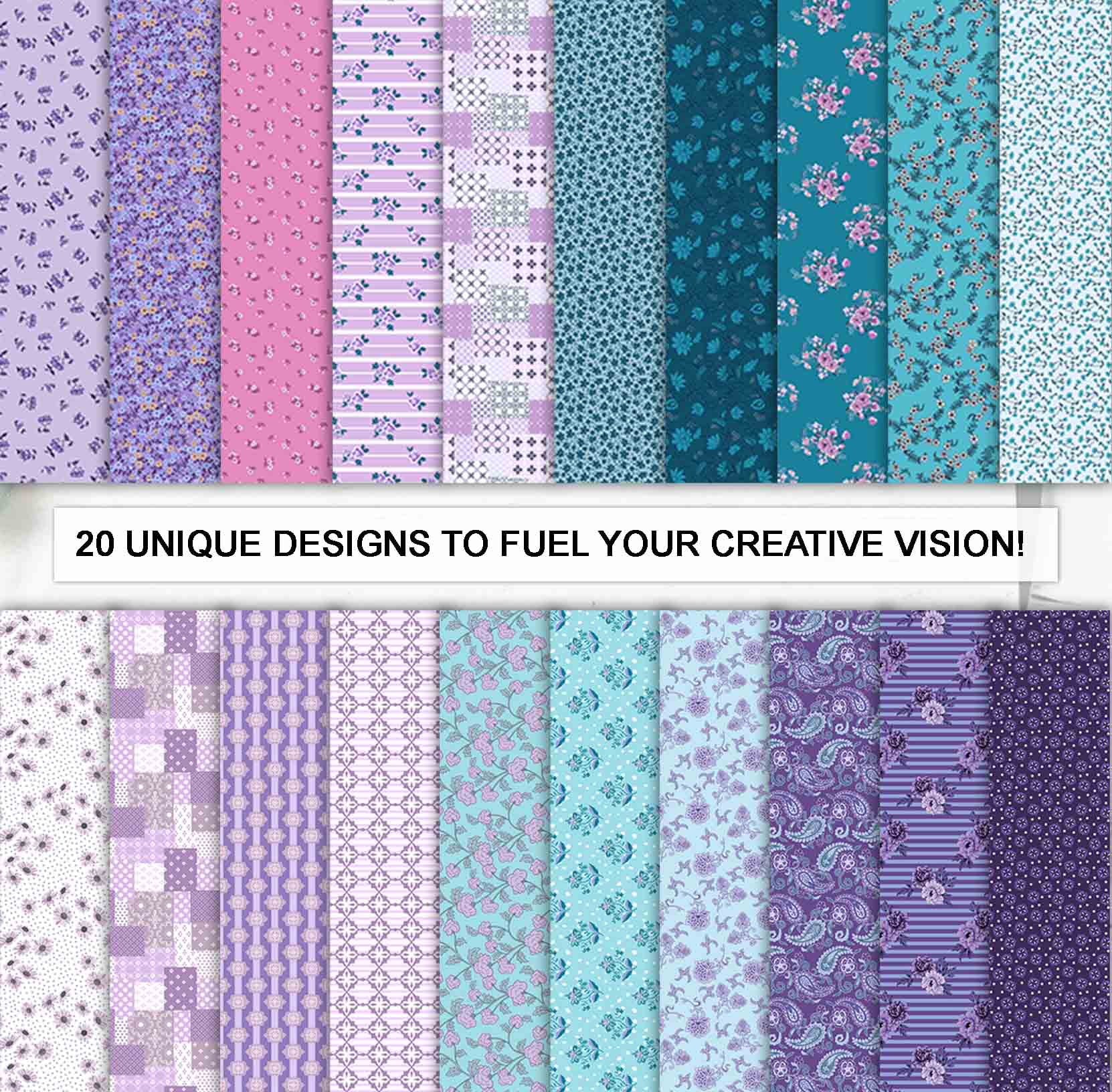 40Pcs 5" x 5" DIY Cotton Fabric Squares, 5" Layer Cake Patchwork, Pre - Cut Quilt Charm Pack, DIY Sewing Quarters Bundle, Quilting Fabric Bundles - Floral Fusion