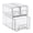 2 Small, 1 Large, variant on Sorbus Medium Clear Stackable Makeup Storage Drawers, 2-Pack Plastic Pull-Out Organizer Bins