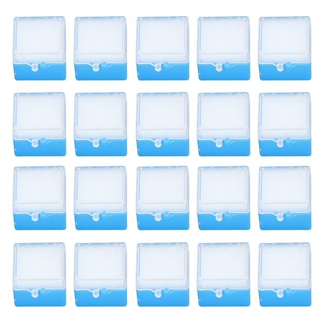 20 cajas para coronas dentales con espuma de plástico para puentes dentales, estuche de almacenamiento para coronas y carillas de dentadura postiza para laboratorios dentales.