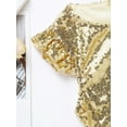 thumbnail image 7 of Aislor Kids Girls Mermaid Outfits Short Flutter Sleeves Sparkly Sequins Top for Halloween Carnival Theme Party, 7 of 7