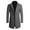 Gray, variant on AOOCHASLIY 2023 Men Fall Coat Men's Single-breasted Solid Color Fashion Suit Business Casual Suit Wool Coat