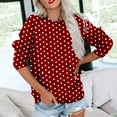 thumbnail image 4 of Trendy Sweatshirts for Women Casual Long Sleeve Sweatshirt Crew Neck Cute Pullover Oversized Polka Dot Graphic Sweatshirts Ladies Fall Winter Clothes Loose Fitting Hooded Sweaters with Pocket, 4 of 6