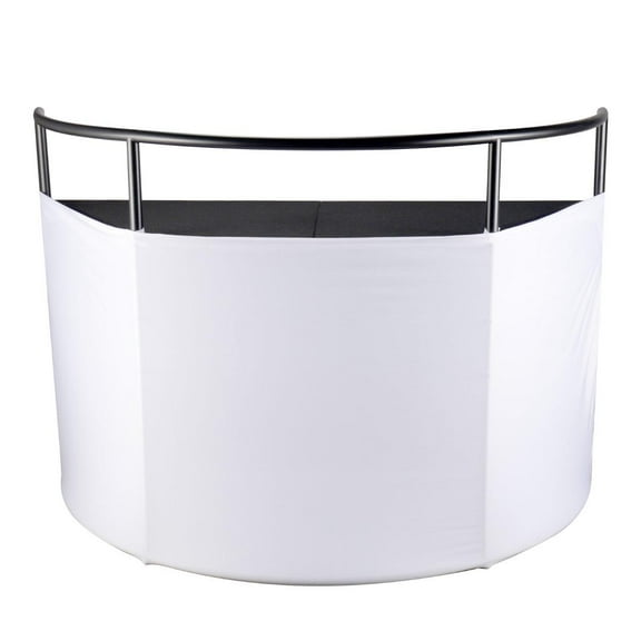 JMAZ Lighting JZ5010 Command Center DJ Booth with Adjustable Black & White Scrims