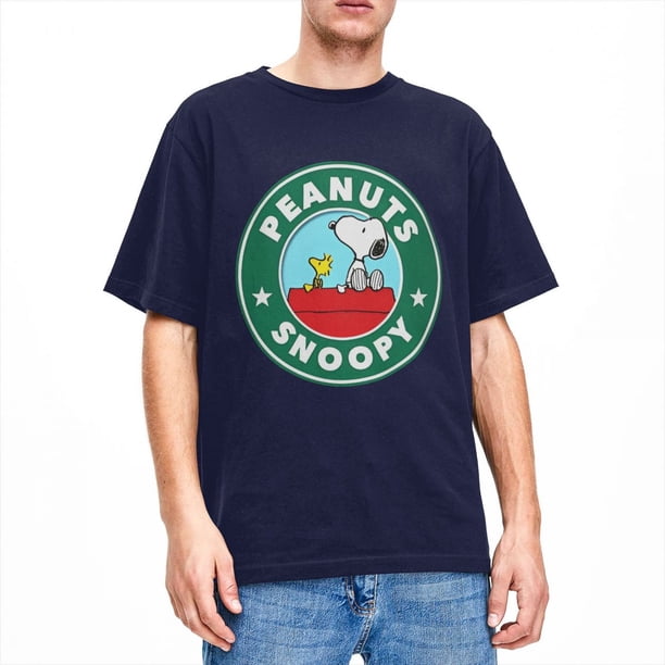 Camiseta de Peanuts Charlie Brown y Snoopy, camisetas básicas de verano Y2K, camisetas de tendencia de algodón puro para hombre, camisetas de diseño de manga corta