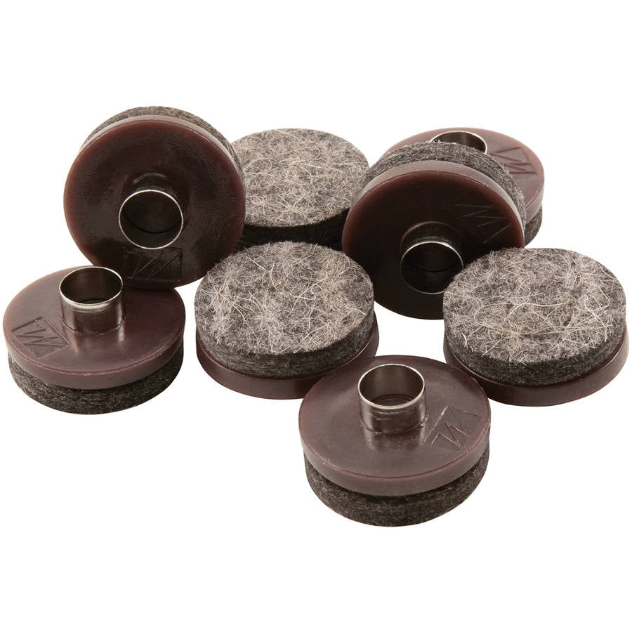 Waxman Consumer Group 4718795n 1 Brown Round Nail On Felt Pads 8 Count Walmart Com Walmart Com