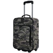 Travelers Club 3 Piece Kids and Junior Rolling Travel Luggage Set, Camo