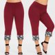 thumbnail image 4 of Guardurnaity Leggings de cintura alta Pantalones de yoga transpirables Pantalones de chándal de tres cuartos Ropa Prendas para la parte inferior del cuerpo Rojo M Guardurnaity AP011138-08, 4 of 6