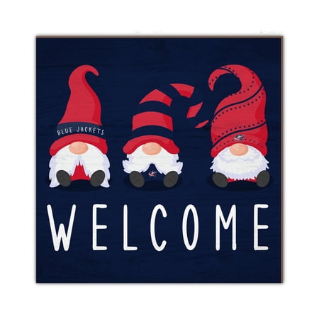 Columbus Blue Jackets 10 x 10 Welcome Gnomes Sign