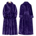 thumbnail image 7 of BLVB Womens Fleece Long Robe Soft Warm Bathrobe Full Length Fuzzy Plush Loungewear Belted Bathrobes with Pockets, 7 of 7