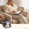thumbnail image 5 of HELLHERO Cat Space Galaxy Print Bible Cover Case for Scripture Study, Polyester Quilted Bible Cover with Washable Reusable Bible Holder Case, 5 of 9
