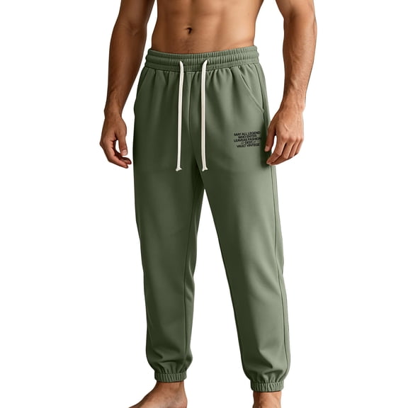 Lutiedan Mens Joggers Pants Quick Dry Athletic Workout Running Track Gym Pants High Waist Drawstring Sports Pants with Pocket