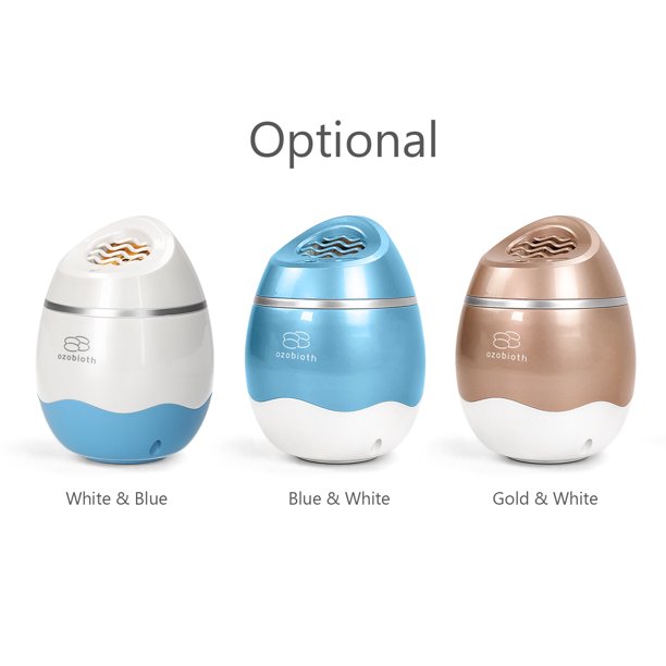 ozobioth Generador de ozono portátil Purificador de aire con 2 modos de temporización Limpiador de aire de escritorio Elimina el olor Formaldehído Partículas de polen Ambientador recargable Esteriliza yeacher estándar