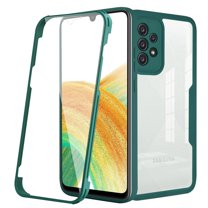 Dteck Clear Case for Samsung Galaxy A23 5G with Built-in Screen Protector, Slim Full Body Rugged Soft TPU Bumper Phone Cover Case for Samsung Galaxy A23 5G,Green