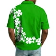thumbnail image 5 of Men's St. Patrick's Day Shamrock Polo Shirt Short Sleeve Half Zip Casual Top, 5 of 9