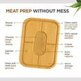 thumbnail image 4 of Bamboo Meat Cutting Board - 18 x 12 Reversible Carving Board with Juice Groove, Heavy Duty Butcher Board for Brisket, Roast, BBQ & Meal Prep, 4 of 7