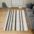 thumbnail image 2 of Retro Turkish Area Rug, Classical Vertical Stripes Pattern Texture Image Old Fashioned Display Art, Soft Carpet for Living Room Decor with Distressed Look, 5.2' X 7.6', Lavender Blue, by Ambesonne, 2 of 4