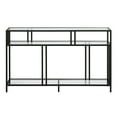 thumbnail image 2 of Henn&Hart 48" Blackened Bronze Metal/Glass Console Table, 2 of 8
