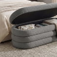 thumbnail image 3 of Gericco Storage Multi-Functional Ottomans, Gray, 49.2 Inch, 3 of 5