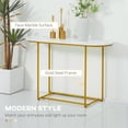 thumbnail image 4 of HOMCOM 47" Console Table with Gold Steel Legs for Entryway Living Room, 4 of 10