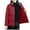 #343-Red, variant on AUNVITO Women's Thickened Winter Coat Long Sleeve Zip-Up Casual Solid Color Nylon Spandex Blend Outerwear
